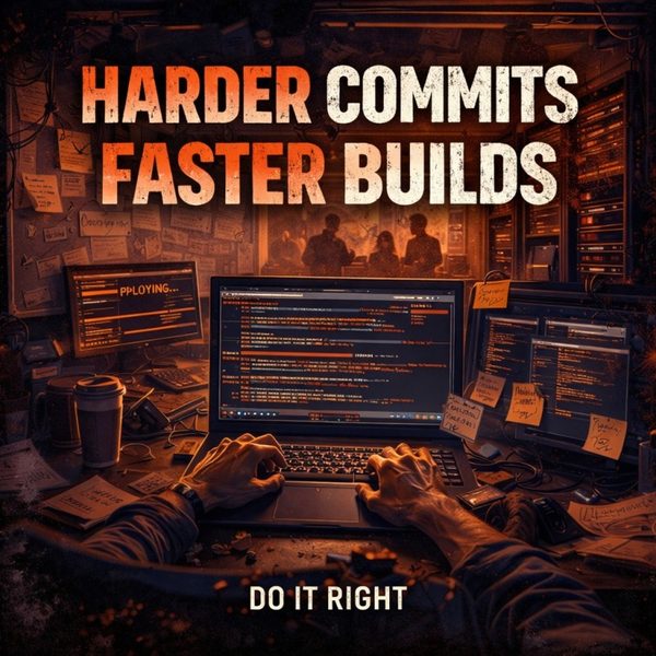 Cover art for Harder Commits